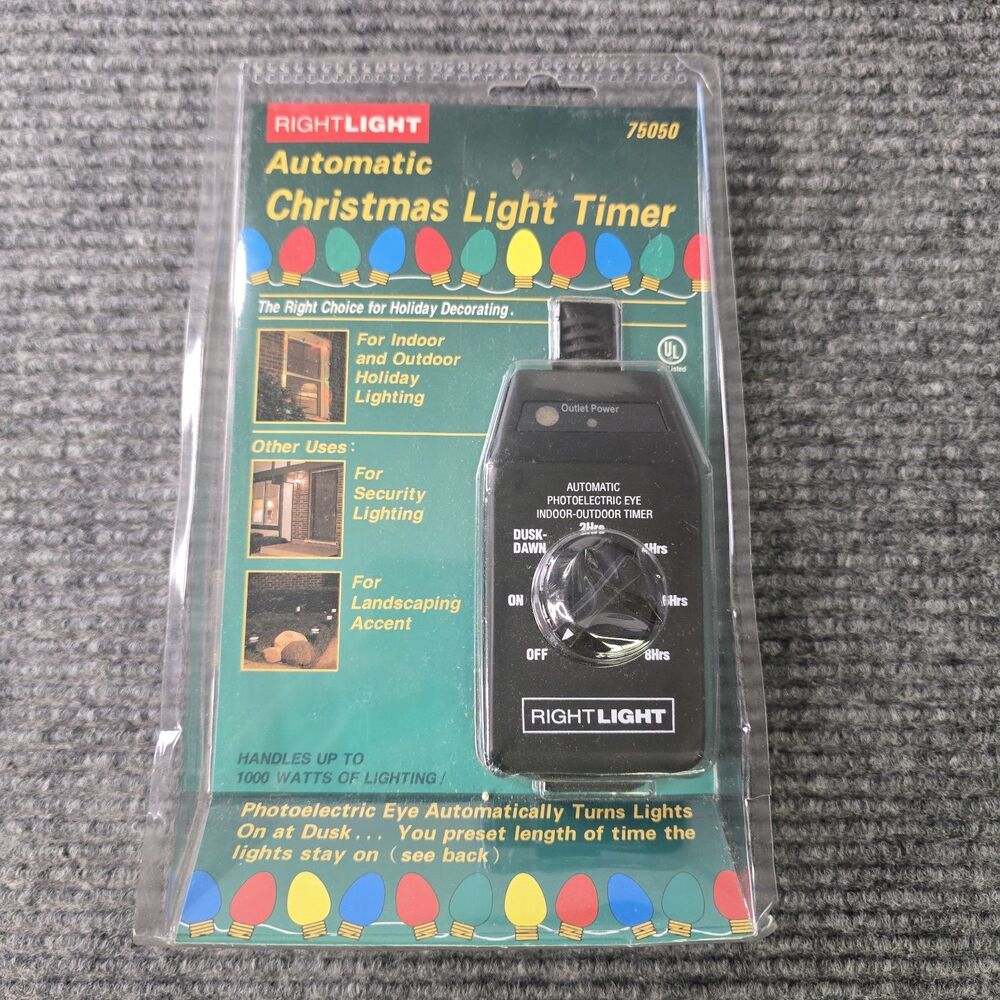 Right Light Automatic Indoor Outdoor Light Time New in Box 7 Options Holiday